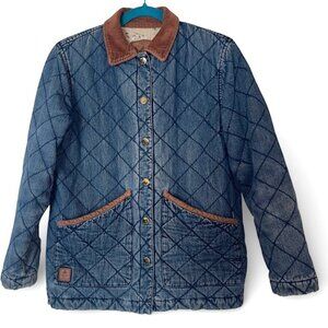 Ralph Lauren-Lauren Jeans Co Women's Quilted barn coat VTG 90's Sz P/S Denim